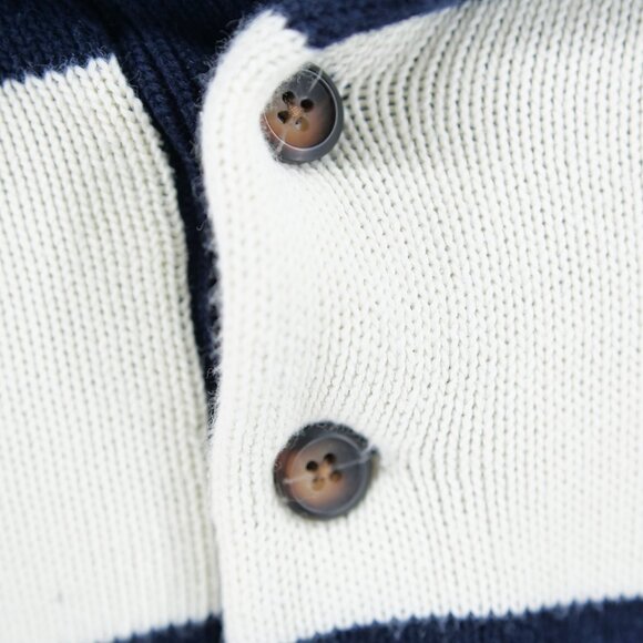 Brandy Melville Cotton Knit block Striped Sweater blue white 160 84A Size 14 - Picture 3 of 9